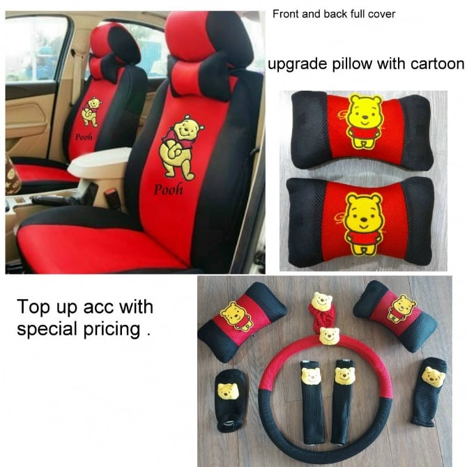 Winnie the pooh Full set front and black with add 8pcs acc