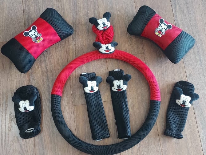 8 in 1  Micky add thick Spacer Fabric Car accessory