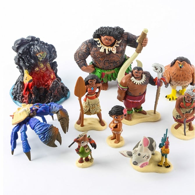 10 in 1 MOANA Figurine set / cake Topper