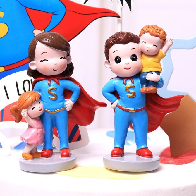 Super mother super father superman superwoman ceke topper
