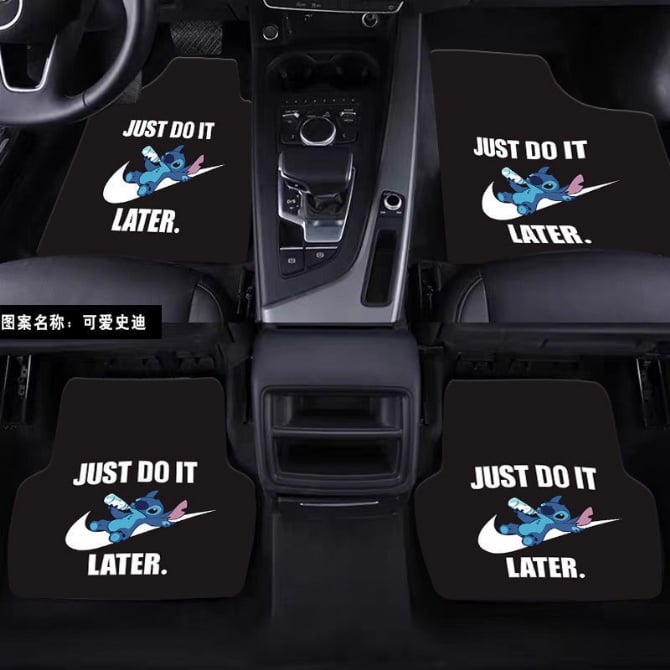 4pcs Stitch Car mats  pikachu washable