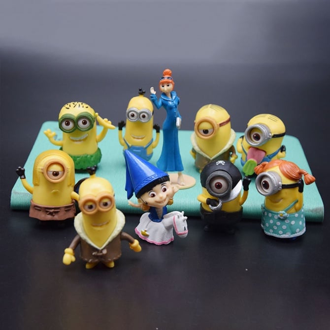 10 in 1 Minion Figurine Set / Cake Topper