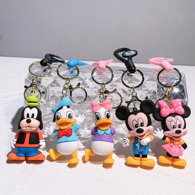 micky minnie winnie stitch donald duck daisy fullset key chain