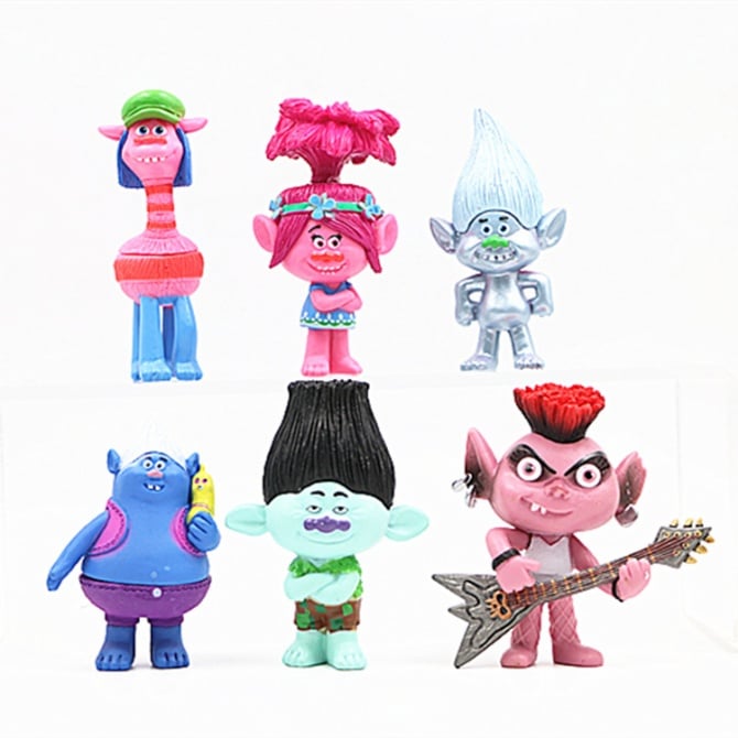 NEW design Trolls Figurine Set / Cake Topper (5 in 1)