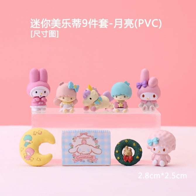 9 IN 1 cute melody Figurine / Cake Topper