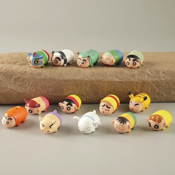 14 IN 1 SHIN CHAN Tsum Tsum Figurine Set / Cake Topper