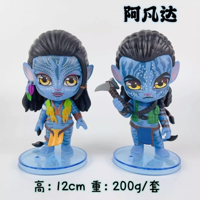 12cm avatar boy and girl Figurine / Cake Topper