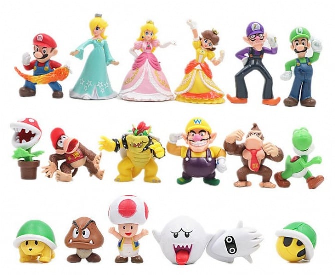 18 in 1 G2 super mario Figurine Set Cake Toppe