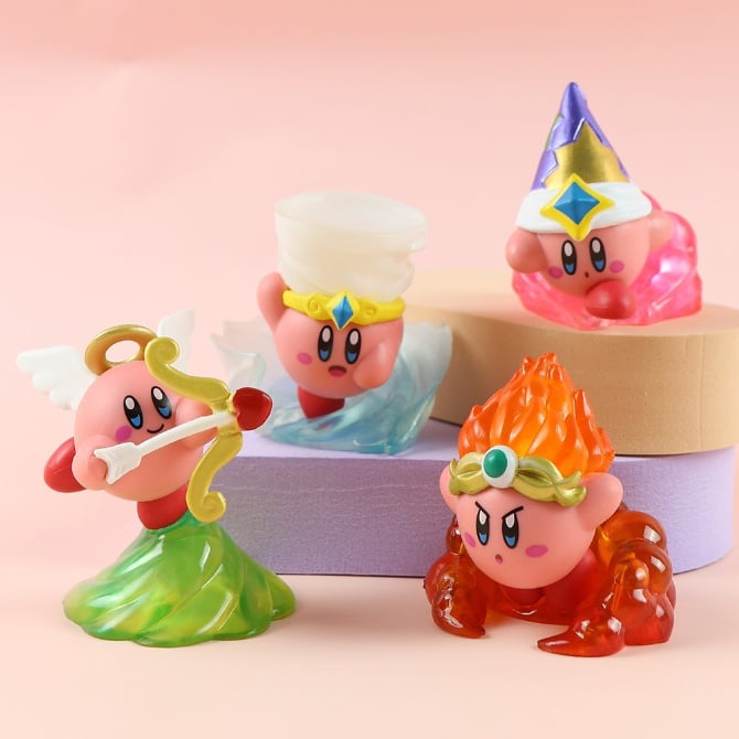 4 in 1 Kirby's Dream Land Figurine Set Cake Topper