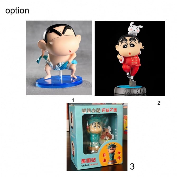 10-12cm shin chan special edition with boxes = 3 option