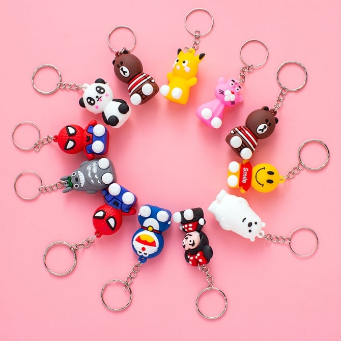 D2 3DCute Keychain Small  Murah Freegift Keychain Cartoon Keychain Cartoon Cheap Keychain