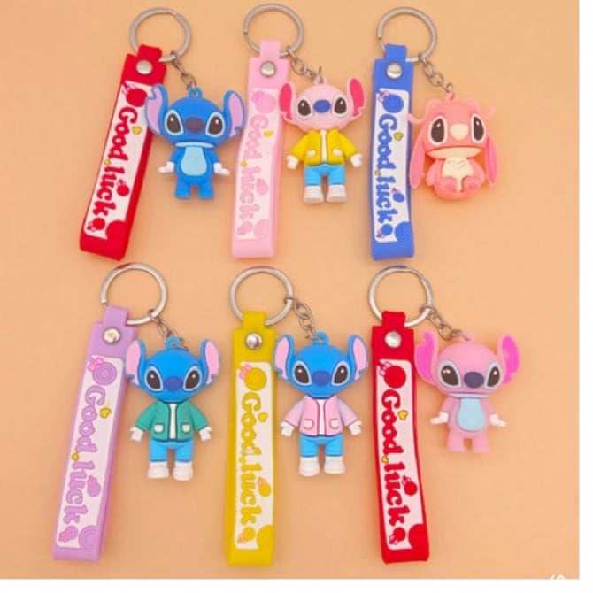 stitch big size 3D Cute Keychain Small  Murah Freegift Keychain Cartoon Keychain Cartoon Cheap Keychain