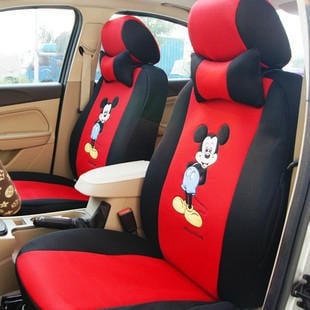 New colour : Micky CAR SEAT COVER add thick Spacer Fabric Quality with full colour Full Set front and back