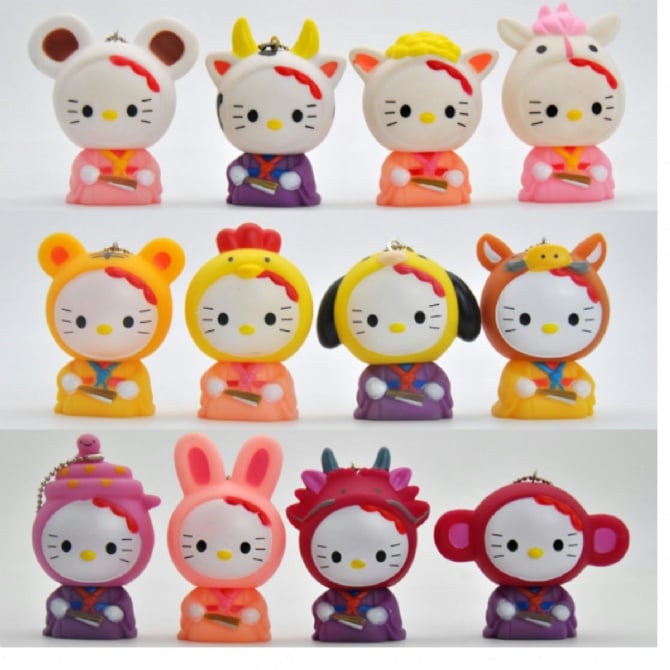 12 IN 1 Design hello kitty Figurine collection