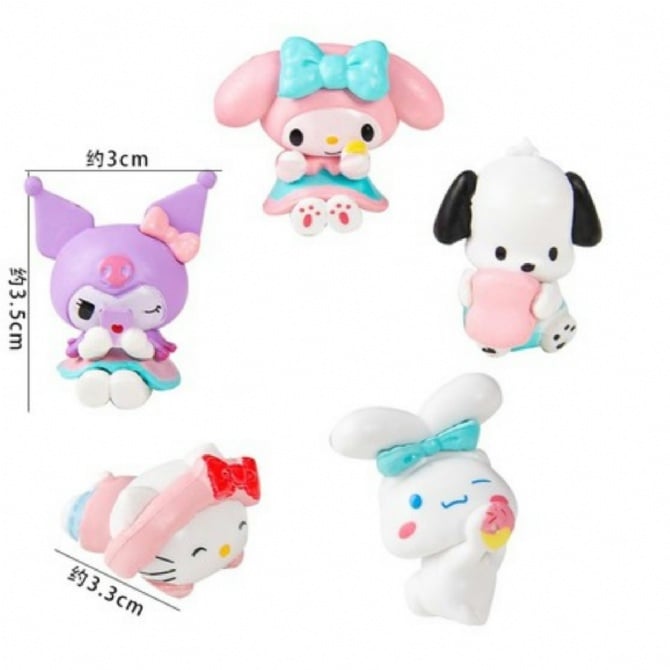 5 IN 1 kuromi melody D2 Figurine / Cake Topper