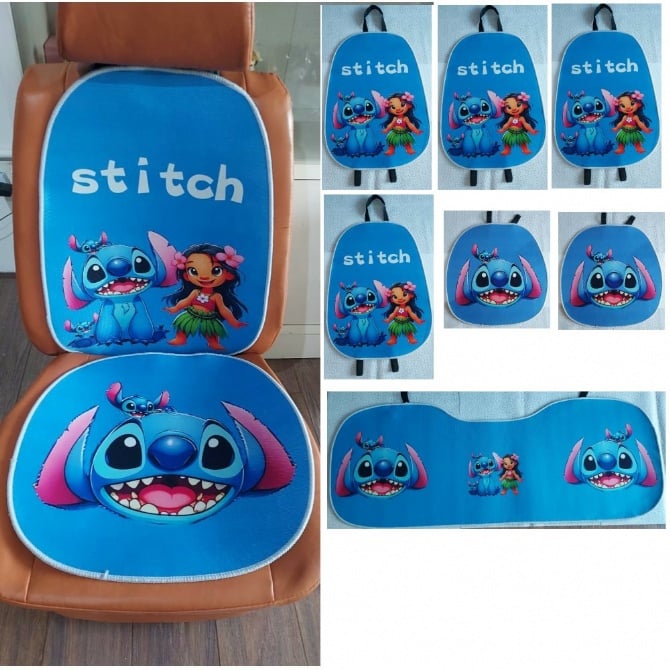 Stitch Melody lotso KUROMI PANDA shin chan hello kitty Doraemon universal car seat cushion auto Non slip full set cushion