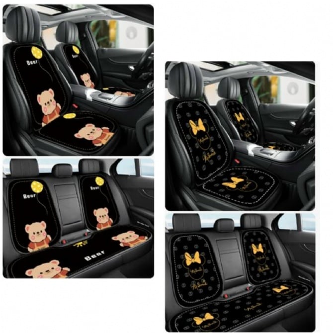 Teddy bear Micky Minnie full set soft car seat cushion