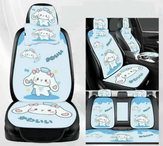 hello kitty ST Keroppi CINNAMOROLL lotso doraemon Panda full set High-end anti-slip Summer ice silk car seat cushion