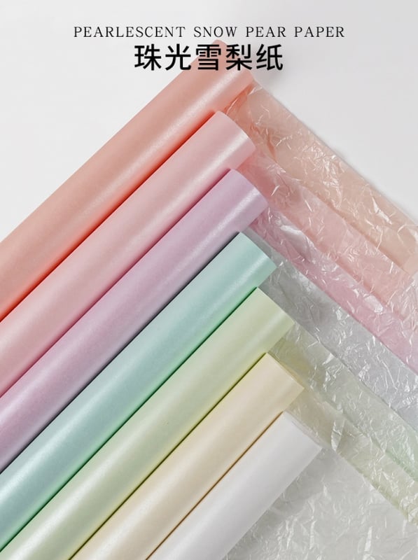 2pcs Pearl Sydney/Pearly Glossy Flower Paper/Bouquet Wrapping Gift Florist/Pembalut Bunga/珠光雪梨纸/WATERPROOF