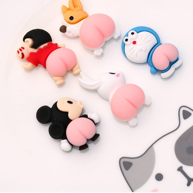 Doraemon micky Mini Sitting Animal diy Cream Glue Phone Case Accessories diy Hair Accessories Shoe Buckle Water Cup Patch Diy Resin Accessories  GCN30015