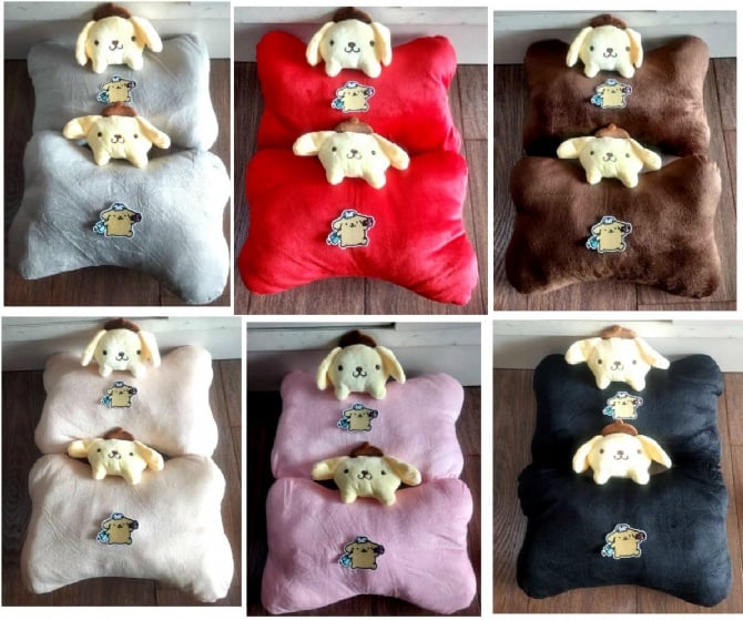 Pom Pom Purin soft car neck pillow  6 colour