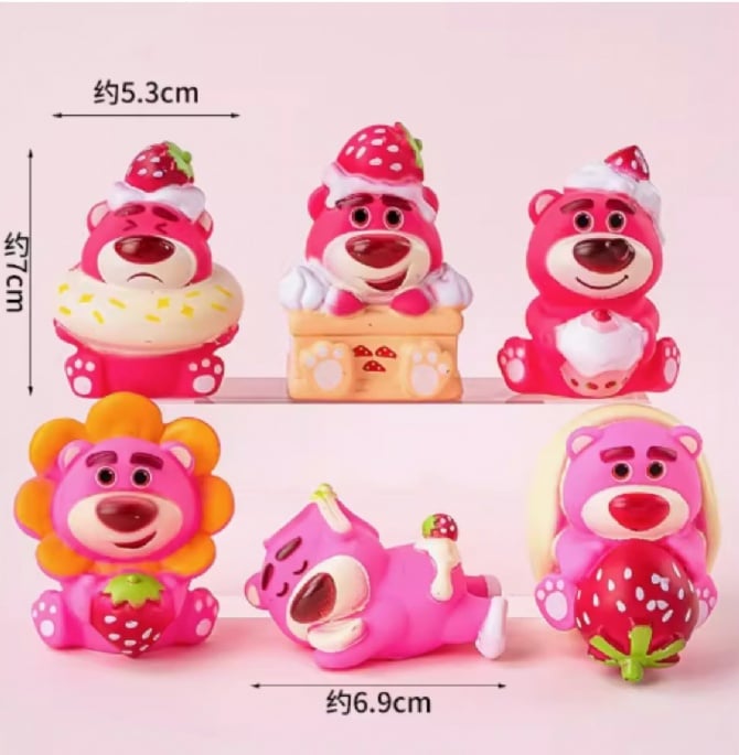Lotso 6 DESIGN strawberry Figurine Cake Topper