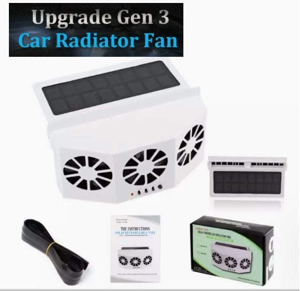 NEW design Vehicle-Mounted Rechargeable Solar powered car Fan Ventilation And Exhaust Dual Mode Interior Cooling Air Circulation Exhaust Fan