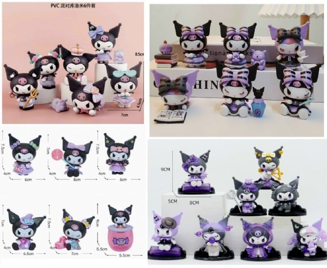 Sanrio Kuromi party PVC Figurine Cake Topper collection