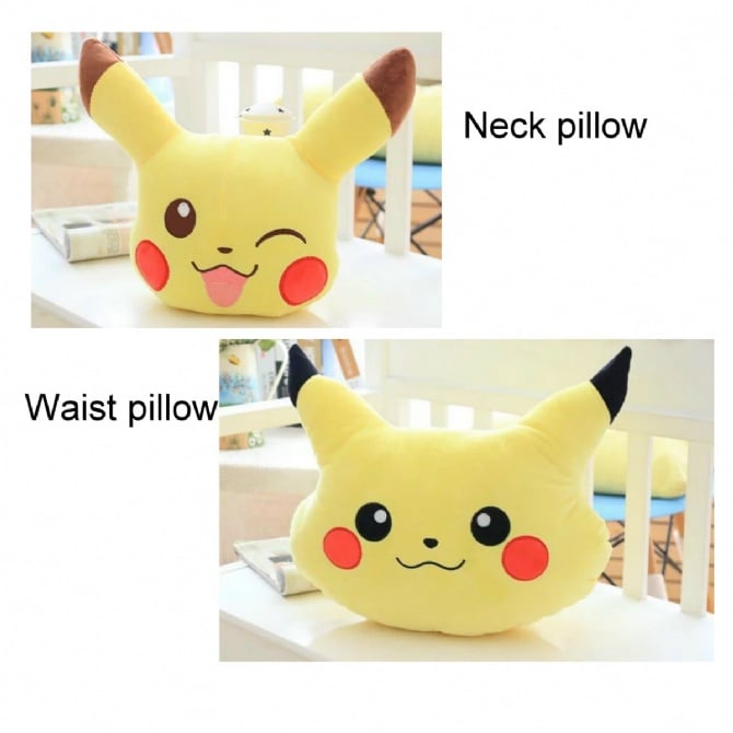 Special pikachu car neck pillow and waist pillow