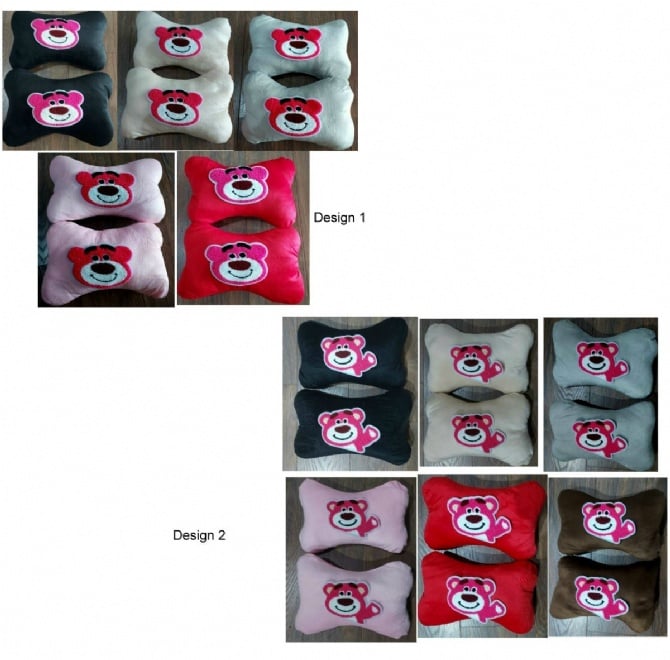 Lotso soft car neck pillow 1 pair 2pcs