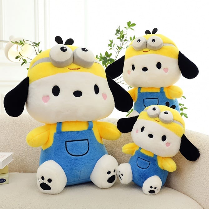 New Design Minions Pochacco soft plush toy Doll cute cartoon collection version