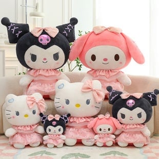 New Design kuromi melody hello kitty soft plush toy Doll cute cartoon collection version