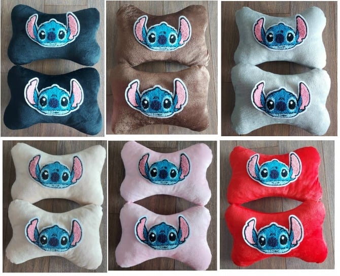 Stitch soft car neck pillow 1 pair 2pcs