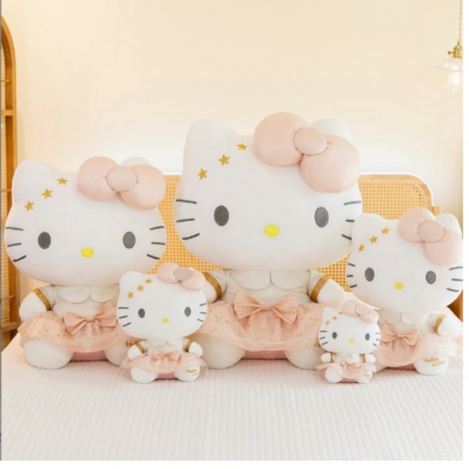 Hello kitty GOLD plush soft toys doll 30-50CM
