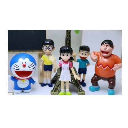 5 in 1 Doraemon Cake Topper/ Figure