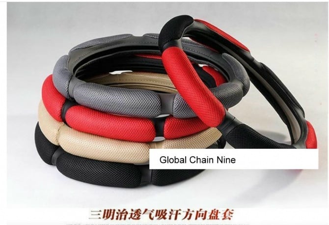 Add thick Spacer Fabric Quality 3D Anti Slip Car Steering cover