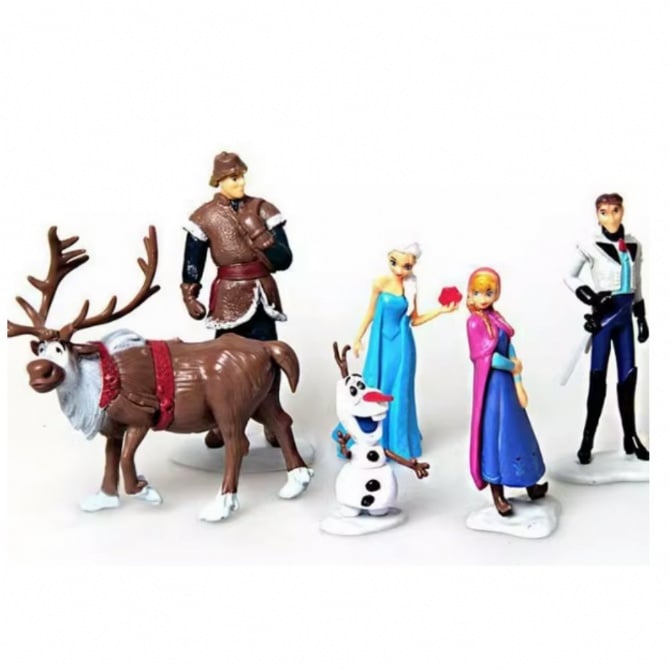 6 in 1 Frozen Princess Figurines Cake Topper, Disney Frozen Toy