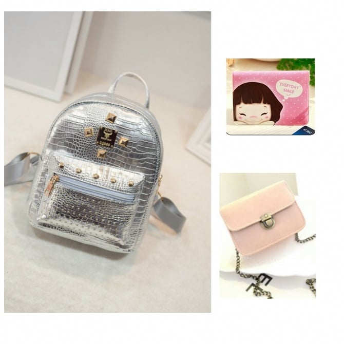 3 IN 1 back pack ,Handbag, card holder