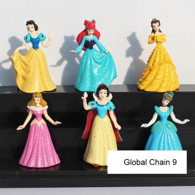 Princess 6 in 1 Figurine Set / Cake Topper