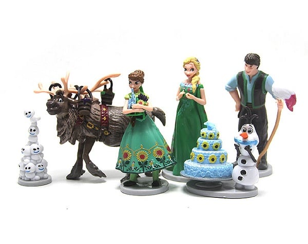 6 in 1 Frozen Princess Figurines Cake Topper, Disney Frozen Toy -D3