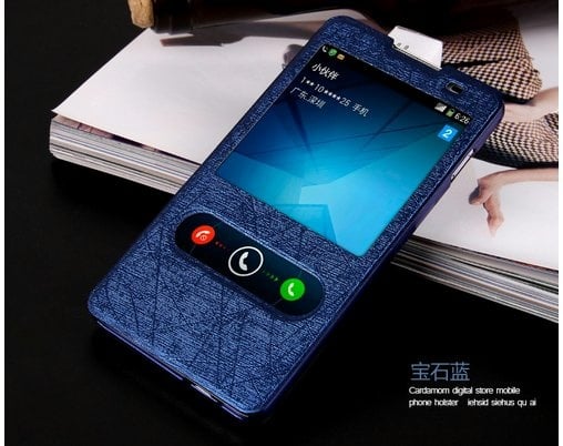 Lenovo S820 heigh quality window transparent PC screen leather case + SP + gift