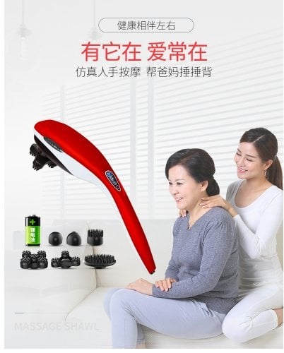 rechargeable computer new version Touch Hand Held Massager with 6 head