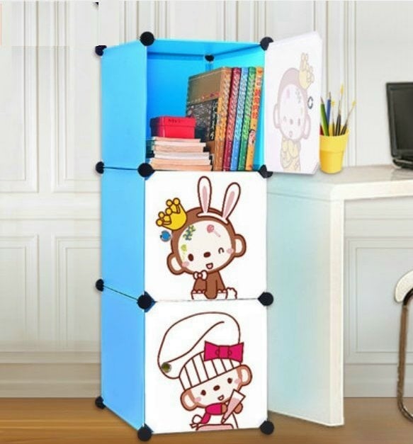 Cabinet 3 Cubes monkey BOOKSELF DIY Storage Box