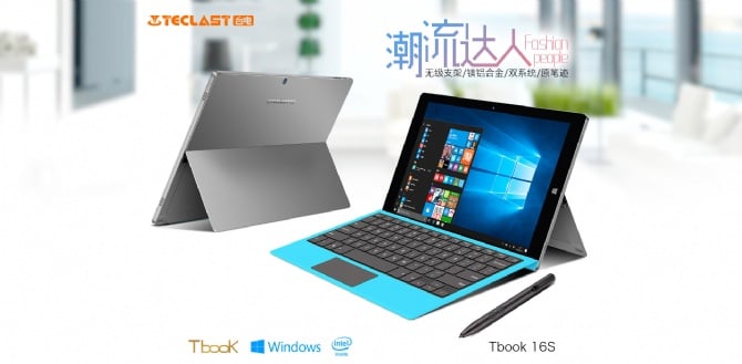 Teclast Tbook 16s dual system 4G64G Free original Docking leather case with keyboard