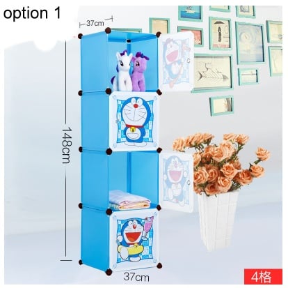 Cabinet 4 Cubes Doraemon DIY Wardrobe
