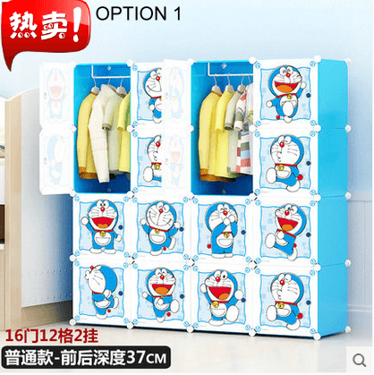 Cabinet 16 Cubes Doraemon DIY Wardrobe