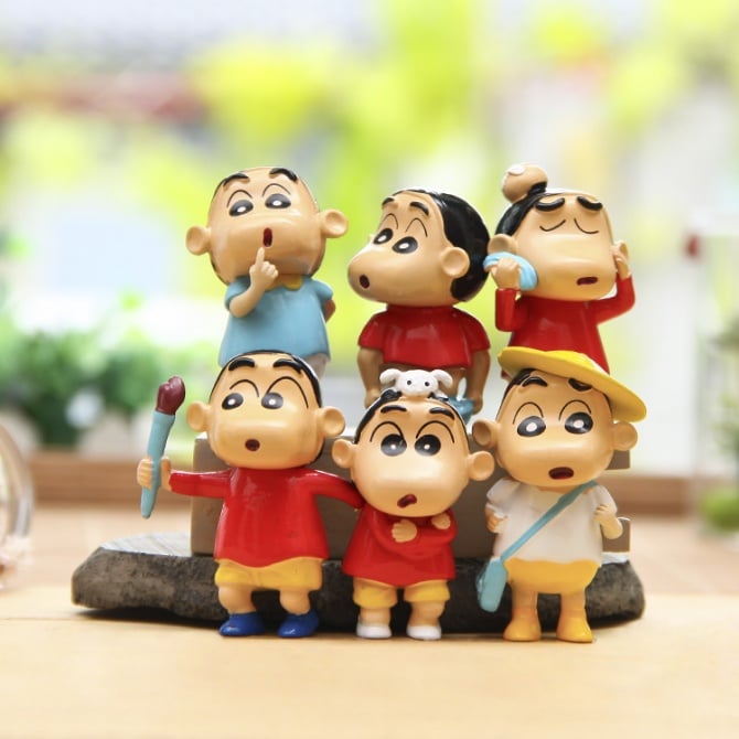 5-6cm 6pcs Shin Chan Figurine set / cake Topper