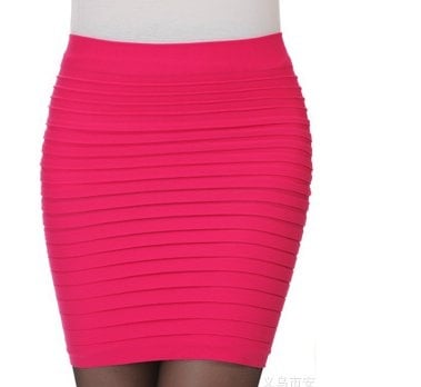 Stretchable Candy Multi Colour SLIM Short A-Line Skirts