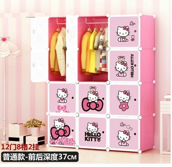 Cabinet 12 Cubes hello kitty DIY Wardrobe