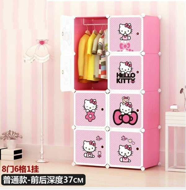 Cabinet 8 Cubes hello kitty DIY Wardrobe